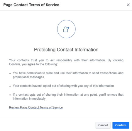 Facebook email permissions
