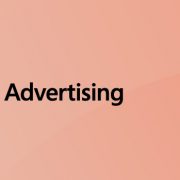 Microsoft Ads Logo on Red-Orange gradient background